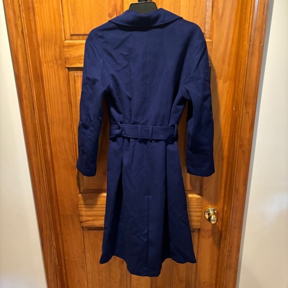 Cole Haan Women's Belted Wool Blend Coat in Blue Size 2 NWT - Picture 4 of 8